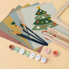 Load image into Gallery viewer, Mini Paint by numbers 6"x8" (6 pieces) - Christmas Ornament Collection