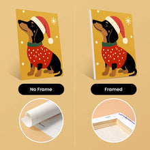 Load image into Gallery viewer, Mini Paint by numbers 6"x8" (6 pieces) - Christmas Puppies