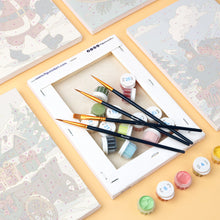 Load image into Gallery viewer, Mini Paint by numbers 6"x8" (6 pieces) - Christmas Storybook