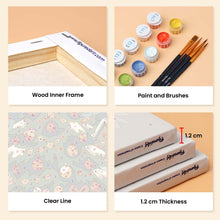 Load image into Gallery viewer, Mini Paint by numbers 6"x8" (6 pieces) - Christmas Storybook