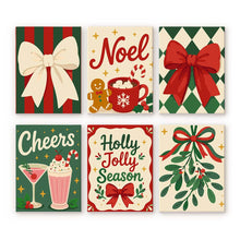 Load image into Gallery viewer, Mini Paint by numbers 6"x8" (6 pieces) - Cozy Christmas Cheer Figured'Art