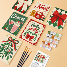 Load image into Gallery viewer, Mini Paint by numbers 6"x8" (6 pieces) - Cozy Christmas Cheer