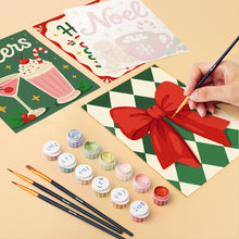 Load image into Gallery viewer, Mini Paint by numbers 6"x8" (6 pieces) - Cozy Christmas Cheer