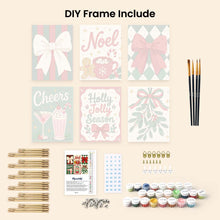 Load image into Gallery viewer, Mini Paint by numbers 6"x8" (6 pieces) - Cozy Christmas Cheer