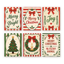 Load image into Gallery viewer, Mini Paint by numbers 6"x8" (6 pieces) - Merry Christmas Wishes Figured'Art