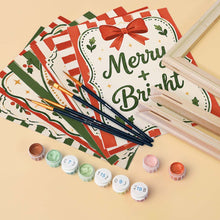 Load image into Gallery viewer, Mini Paint by numbers 6"x8" (6 pieces) - Merry Christmas Wishes