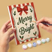 Load image into Gallery viewer, Mini Paint by numbers 6"x8" (6 pieces) - Merry Christmas Wishes
