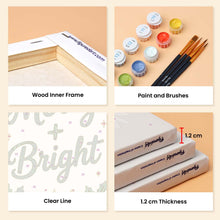 Load image into Gallery viewer, Mini Paint by numbers 6"x8" (6 pieces) - Merry Christmas Wishes