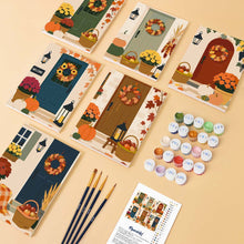 Load image into Gallery viewer, Mini Paint by numbers 6"x8" (6 pieces) - Welcome Home Autumn