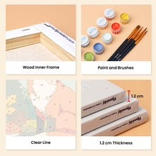 Load image into Gallery viewer, Mini Paint by numbers 6"x8" (6 pieces) - Forest Critters