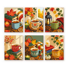 Load image into Gallery viewer, Mini Paint by numbers 6"x8" (6 pieces) - Pumpkin Spice Season Figured'Art
