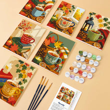 Load image into Gallery viewer, Mini Paint by numbers 6"x8" (6 pieces) - Pumpkin Spice Season