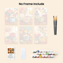 Load image into Gallery viewer, Mini Paint by numbers 6"x8" (6 pieces) - Pumpkin Spice Season