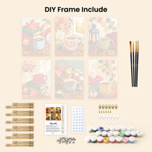 Load image into Gallery viewer, Mini Paint by numbers 6"x8" (6 pieces) - Pumpkin Spice Season