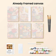 Load image into Gallery viewer, Mini Paint by numbers 6"x8" (6 pieces) - Pumpkin Spice Season