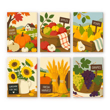 Load image into Gallery viewer, Mini Paint by numbers 6"x8" (6 pieces) - Harvest Market Days Figured'Art