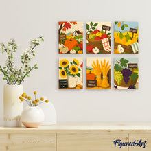 Load image into Gallery viewer, Mini Paint by numbers 6"x8" (6 pieces) - Harvest Market Days