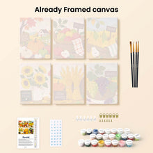 Load image into Gallery viewer, Mini Paint by numbers 6"x8" (6 pieces) - Harvest Market Days