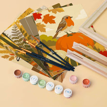 Load image into Gallery viewer, Mini Paint by numbers 6"x8" (6 pieces) - Forest Harvest Trail