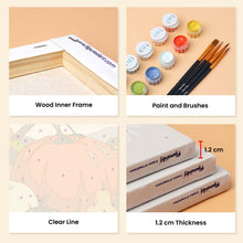 Load image into Gallery viewer, Mini Paint by numbers 6"x8" (6 pieces) - Forest Harvest Trail