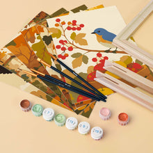 Load image into Gallery viewer, Mini Paint by numbers 6"x8" (6 pieces) - Wild Autumn Harvest