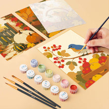 Load image into Gallery viewer, Mini Paint by numbers 6"x8" (6 pieces) - Wild Autumn Harvest