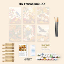 Load image into Gallery viewer, Mini Paint by numbers 6"x8" (6 pieces) - Wild Autumn Harvest