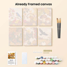 Load image into Gallery viewer, Mini Paint by numbers 6"x8" (6 pieces) - Wild Autumn Harvest