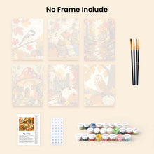 Load image into Gallery viewer, Mini Paint by numbers 6"x8" (6 pieces) - Woodland Harvest