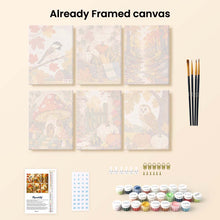 Load image into Gallery viewer, Mini Paint by numbers 6"x8" (6 pieces) - Woodland Harvest