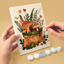 Load image into Gallery viewer, Mini Paint by numbers 6"x8" (6 pieces) - Woodland Basket