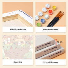 Load image into Gallery viewer, Mini Paint by numbers 6"x8" (6 pieces) - Woodland Basket