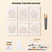 Load image into Gallery viewer, Mini Paint by numbers 6"x8" (6 pieces) - Woodland Basket
