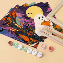 Load image into Gallery viewer, Mini Paint by numbers 6"x8" (6 pieces) - Haunted Autumn Nights