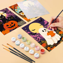 Load image into Gallery viewer, Mini Paint by numbers 6"x8" (6 pieces) - Haunted Autumn Nights