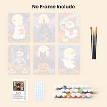 Load image into Gallery viewer, Mini Paint by numbers 6"x8" (6 pieces) - Haunted Autumn Nights