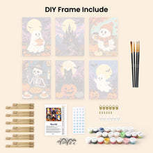 Load image into Gallery viewer, Mini Paint by numbers 6"x8" (6 pieces) - Haunted Autumn Nights