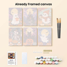 Load image into Gallery viewer, Mini Paint by numbers 6"x8" (6 pieces) - Haunted Autumn Nights