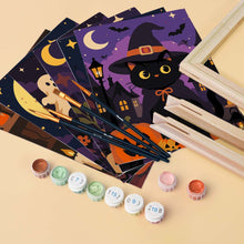 Load image into Gallery viewer, Mini Paint by numbers 6"x8" (6 pieces) - Spooky Season Friends