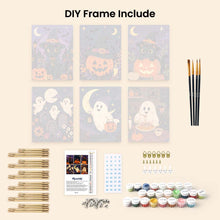 Load image into Gallery viewer, Mini Paint by numbers 6"x8" (6 pieces) - Spooky Season Friends