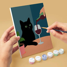 Load image into Gallery viewer, Mini Paint by numbers 6"x8" (6 pieces) - Cat Life