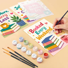 Load image into Gallery viewer, Mini Paint by numbers 6"x8" (6 pieces) - Book Lover Mood
