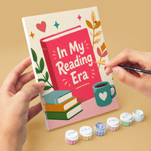 Load image into Gallery viewer, Mini Paint by numbers 6"x8" (6 pieces) - Book Lover Mood