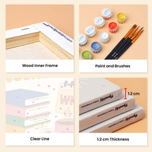 Load image into Gallery viewer, Mini Paint by numbers 6"x8" (6 pieces) - Book Lover Mood