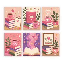 Load image into Gallery viewer, Mini Paint by numbers 6"x8" (6 pieces) - Magic Reading Vibes Figured'Art