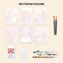 Load image into Gallery viewer, Mini Paint by numbers 6"x8" (6 pieces) - Magic Reading Vibes