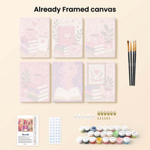Load image into Gallery viewer, Mini Paint by numbers 6"x8" (6 pieces) - Magic Reading Vibes