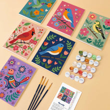 Load image into Gallery viewer, Mini Paint by numbers 6"x8" (6 pieces) - Bloom and Birdsong
