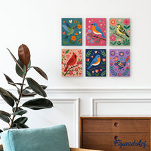 Load image into Gallery viewer, Mini Paint by numbers 6"x8" (6 pieces) - Bloom and Birdsong
