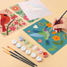 Load image into Gallery viewer, Mini Paint by numbers 6"x8" (6 pieces) - Bloom and Birdsong